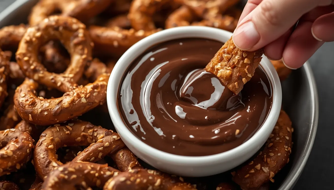 The Best Chipotle Chocolate Dipping Sauce for Savory Pretzels