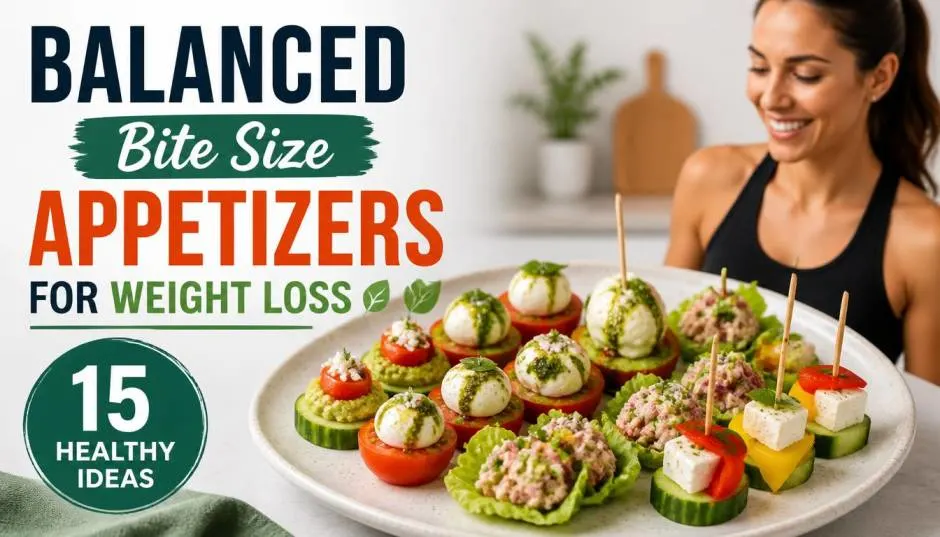 Balanced Bite Size Appetizers for Weight Loss | 15 Healthy Ideas